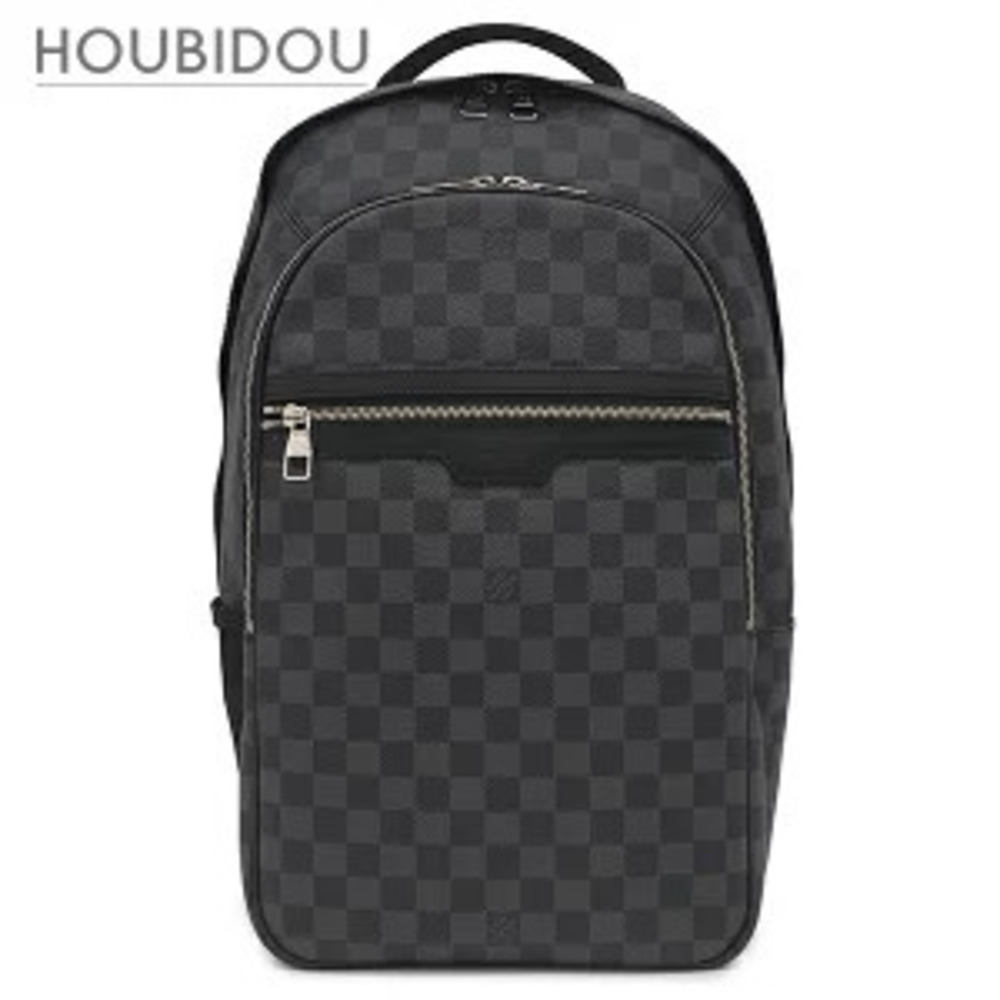 Louis Vuitton Michael Backpack Daypack Damier Graphite Black Canvas Black Gray